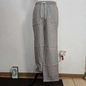 Athleta Pinstripe Bali Linen Pants